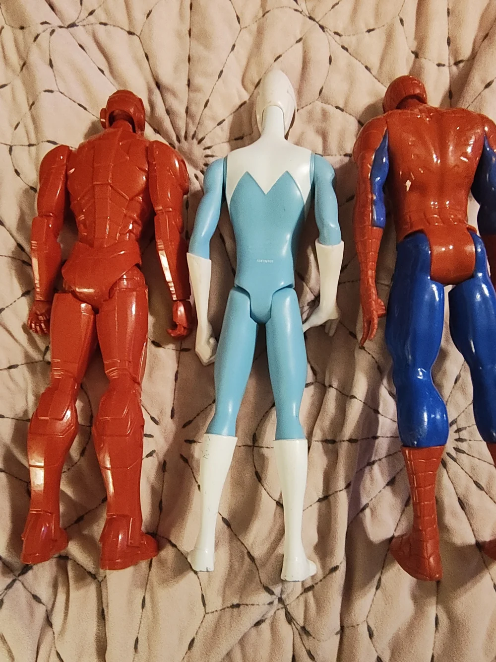 Set of 3 Marvel & Disney Action Figures - Iron Man, Frozone, Spider-Man